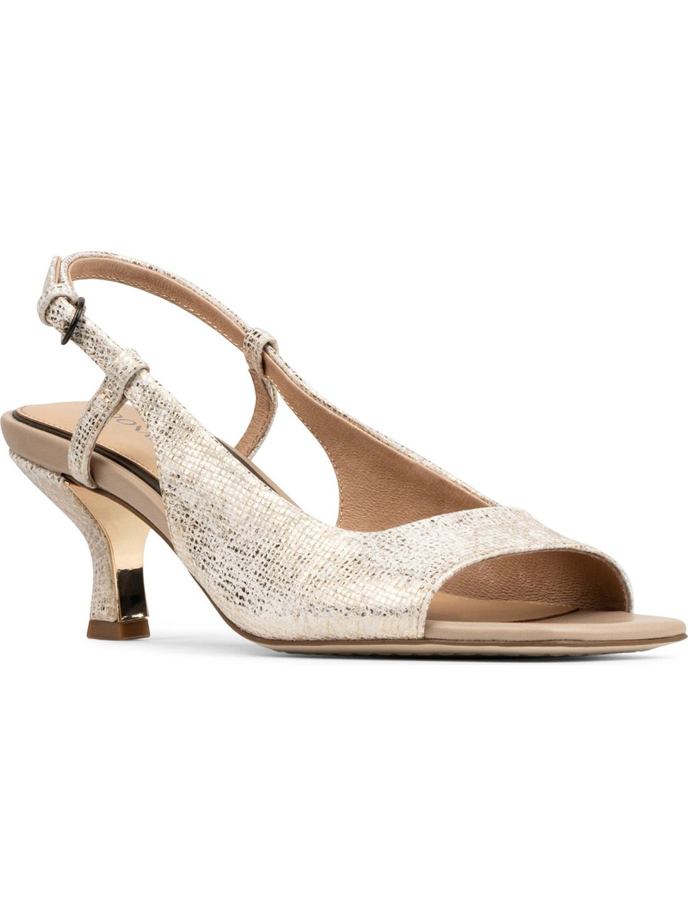 Donald Pliner Grinn Peep Toe Slingback Leather Sandal - Picture 2 of 10